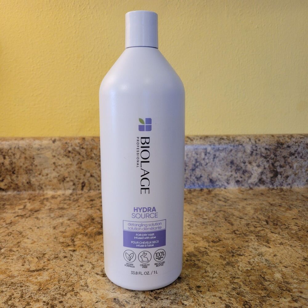 Biolage Hydra Source Detangling Solution 1L 33.8oz for‎ Dry Hair Aloe - 90% Full